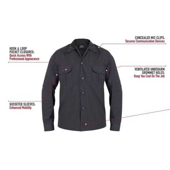 NWT Rothco Mens Medium Navy Lightweight Button Down Uniform Tactical Shirt - Picture 11 of 12